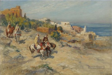 horse cats Painting - HORSEMEN IN ALGIERS Frederick Arthur Bridgman Arab